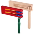 thumbnail image 1 of 2pcs Wooden Ratchet Spinners Handheld Ratchet Noise Makers Percussion Musical Instrument, 1 of 8