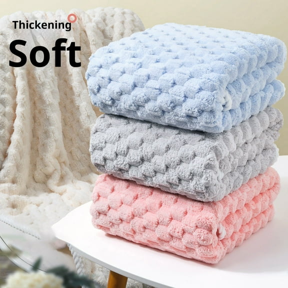 EazyTech Large Thick Bath Towels Absorbent Shower Towel Quick-Dry & Safe for Bathroom & Beach Convenient Hanging Loop Design | 35.5"x63" Blue