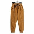 thumbnail image 4 of GBSYEWXS Pants For Little Boys Child Slim-Leg Casual Elastic Waist Stretch Outdoor Trousers Brown Size 5-6 Years, 4 of 4