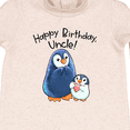thumbnail image 3 of Inktastic Happy Birthday, Uncle Cute Penguins Baby Fleece Romper, 3 of 4