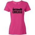 thumbnail image 3 of Inktastic Chicago Skyline Grunge Women's T-Shirt, 3 of 5