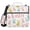 Colorful Bunnies and Eggs, variant on 3 Ring Zipper Binder with Shoulder Strap Waterproof Trapper Keeper 2 Inch D-Ring 500 Sheets Capacity Elegant Black Cat