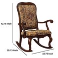 thumbnail image 3 of Benjara Sharan 29.13" Contemporary Fabric Rocking Chair in Cherry, 3 of 5