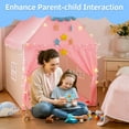thumbnail image 3 of BSHAPPLUS Kids Tent Large Playhouse Indoor & Outdoor Kids Play Castle Tent with Mat,Star Light Washable Teepee Tent for Boys & Girls, Kids Play House for Toddler, 3 of 14