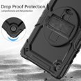 thumbnail image 7 of For Samsung Galaxy Tab A8 Case 10.5 inch, 360 Rotating Shockproof Cover with Stand, Screen Protector, Shoulder Strap (2022, SM-X200/X205/X207), Black, 7 of 7