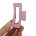 thumbnail image 5 of Unique Bargains 1 Pc Grace Rectangle Frosted Hair Clips Hairdo Clip for Home Pink, 5 of 5