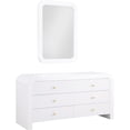 thumbnail image 4 of Maklaine Contemporary Wood 31.5''H x 62''W x 19''D White Dresser, 4 of 11