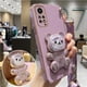 thumbnail image 3 of Quicksand Bear Holder Lanyard Phone Case For Xiaomi Redmi Note 11 8 12 10 9 Pro Max 10 5G 10s 11s 9A 9T 9C Nfc Strap Stand Cover, 3 of 5