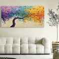 thumbnail image 5 of Large Colorful Tree of Life Canvas Wall Art, Abstract Tree Decor Painting Canvas Print for Living Room, Bedroom, Office Decorations, Gifts for Men, 5 of 7