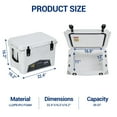thumbnail image 4 of 20/35 Quart Hard Cooler,Insulated Ice Chest Box Holds Ice for More Days,Portable Cooler with Heavy Duty Handle,for Beach,Drink,Beverage,Camping,Picnic,Fishing,Boat,Barbecue, 4 of 7