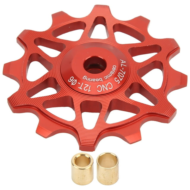 Rouleau de Guidage de Dérailleur Arrière Anti-Oxydation en Alliage d'Aluminium Résistant aux Chocs pour VTT Rouge
