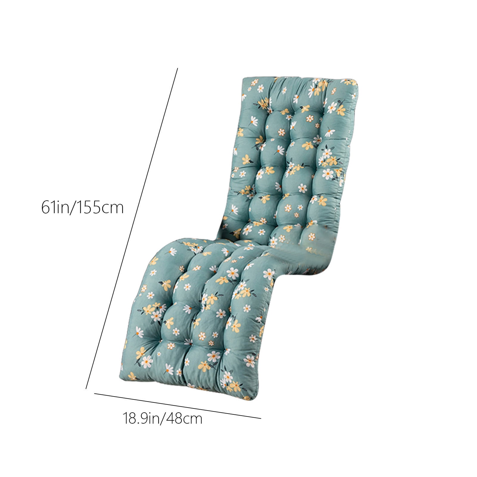 Twfbrm Rocking Lounge Patio Chair Cushion Outdoor, Soft Memory Foam Patio Lounge Chair Cushion for Indoor Outdoor Furniture, Thickened Sofa Replacement Long Chair Cushion 61"x19"