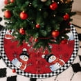 thumbnail image 6 of 36 Inch Christmas Tree Skirt, Winter Snowman Joy Snowflake Trees Mat for Merry Christmas Halloween Indoor Home Holiday Party Decorations, 6 of 6