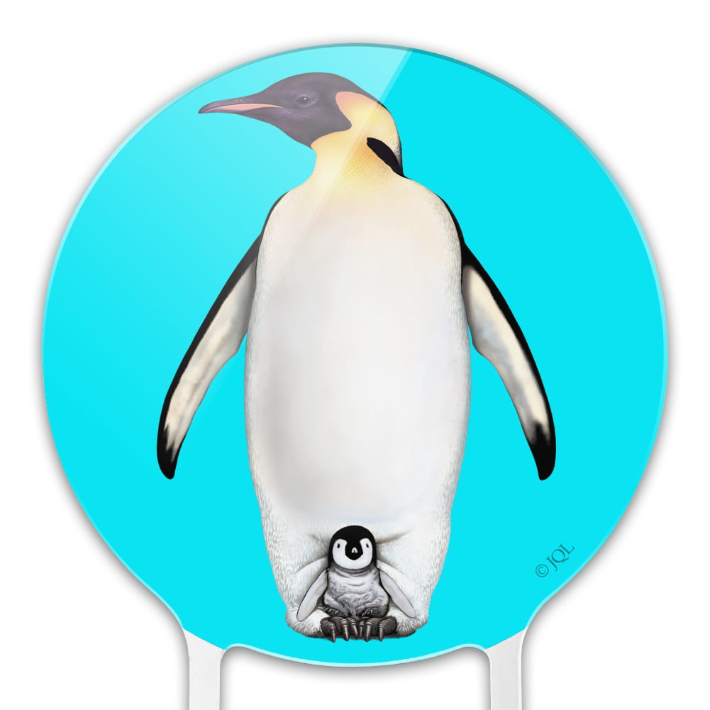 Personalised Acrylic Childrens Cartoon Penguin Birthday Cake Topper Decoration 
