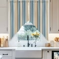 thumbnail image 4 of Stripes Swag&nbsp;Curtains Yellow Blue Lines Vintage Kitchen Swag Valance Rod Pocket Curtain Valances Scalloped Window Treatment/Drapes for Living Room Bedroom, Each 36"W x 36"L, 4 of 8