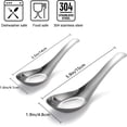 thumbnail image 2 of Comicfs Soup Spoons Set of 6, 304 Stainless Steel Dinner Spoons Asian Soup Spoons Mirror Polished Chinese Soup Spoon for Bouillon Rice Dumpling Pho Dessert Cereal Thai Miso Ramen (6 Spoons, Large), 2 of 7