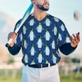 thumbnail image 4 of Fotbe Beautiful King Penguin Pattern Baseball Jersey Shirt for Men and Women, Casual Short Sleeves Button Down T-Shirt-Small, 4 of 9