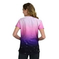 thumbnail image 2 of Women's Medical Nursing Ombre Scrub Uniform Print Top GT Performance-Pink/Eggplant (Silver Glitter)-X-Large, 2 of 4