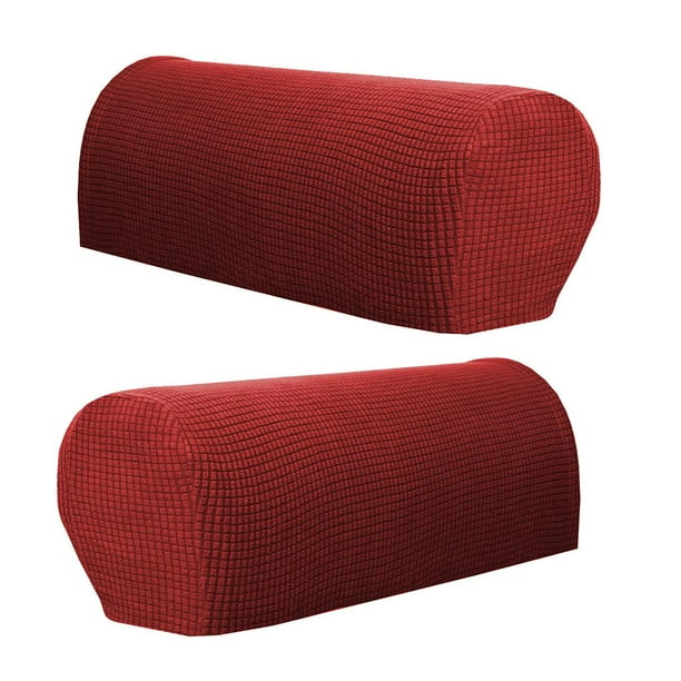 Sillones, sofás, sillas, fundas, acolchado grueso, protectores de reposabrazos para muebles Vino rojo