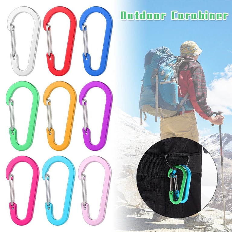 Aluminum Carabiner Clip With Key Rings - Large Locking Spring Snap Hook For Outdoor Gear 3 thumbnail image