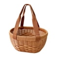 thumbnail image 2 of Cesta de compra de imitación mimbre, ligera, tejida a mano con asa, ideal para guardar alimentos, perfecta para picnics, camping y decoración del, 2 of 8