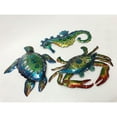 thumbnail image 7 of Beach Wall Decor, Metal Coastal Ocean Tropical Decor, Sea Turtle Crab Seahorse, Beach Themed Decoration for Bathroom Bedroom Fence Home Indoor Outdoor, Nautical Tropical Decor, Wall Art 10 inch 3 Pac, 7 of 7