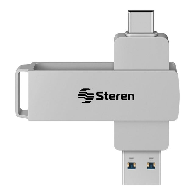 Memoria USB dual, tipo C y A, de 256 GB plateado Grande