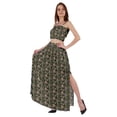 thumbnail image 3 of Bimba 2 Pcs Sexy Beach Party Wear Dress For Womens Printed Smocked Crop Top & Long Skirt CoordSet, 3 of 7
