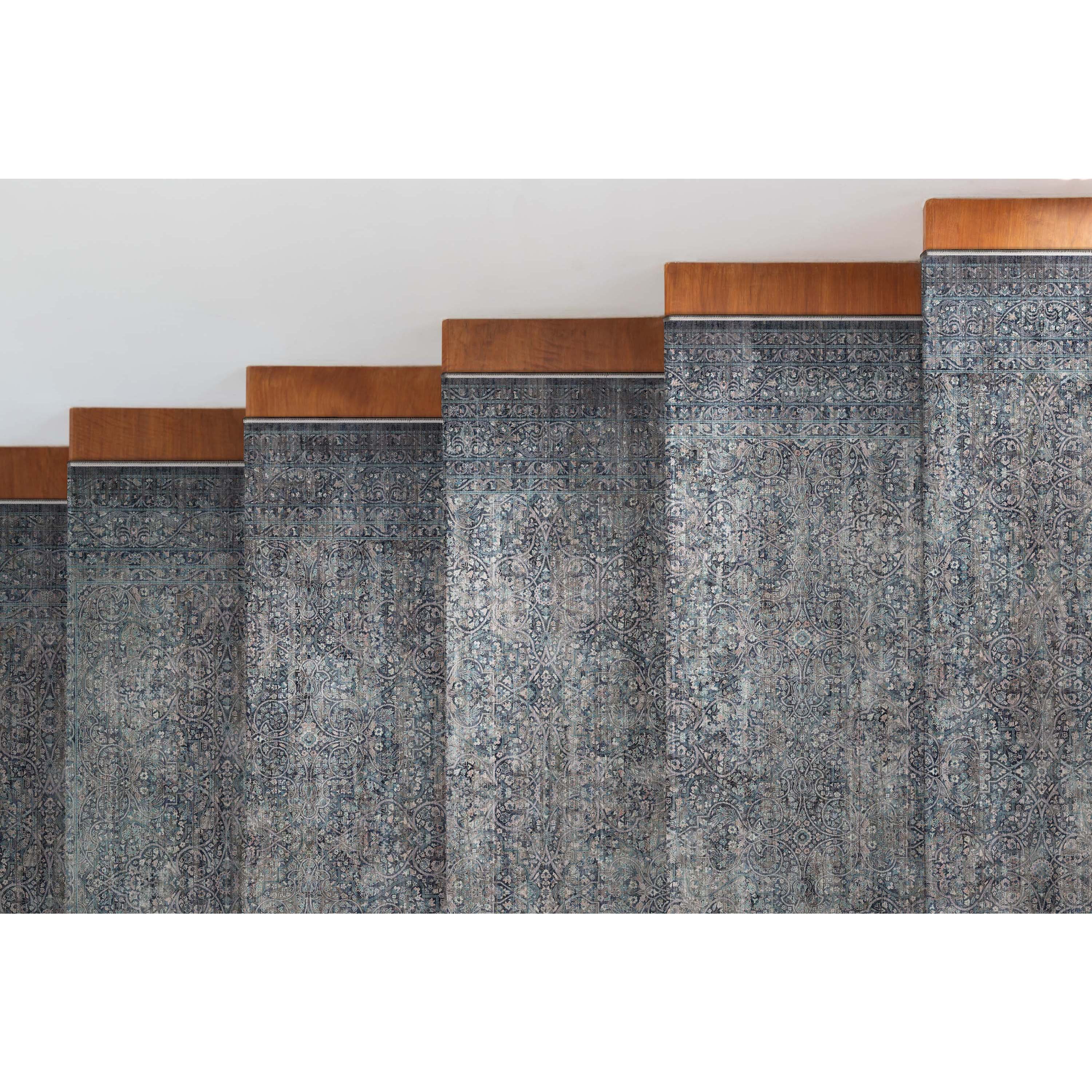 Well Woven Juliette 2'3" x 24'9" Stair Runner Blue Flat Weave Persian Oriental Rug
