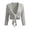 Gray-04, variant on Women's Tie Front Cropped Cardigan 3/4 Sleeve Open Front Knit Shrug Lightweight Casual Bolero Cover Up