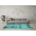 thumbnail image 3 of Ahgly Company Indoor Rectangle Abstract Light Blue Modern Area Rugs, 4' x 6', 3 of 4