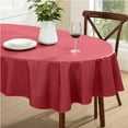 Home Bargains Plus Oval Vinyl Tablecloth with Flannel Backing, Café