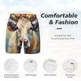 thumbnail image 6 of Picia Oil Painting Flower Cow pattern Mens Swim Trunks with Compression Liner Stretch Beach Shorts Quick Dry with Zipper Pockets No-Chafing Board Shorts-3X-Large, 6 of 9