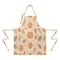 thumbnail image 2 of Fall Pumpkins Leaves Pattern Apron-Garden Aprons for Women with Pockets-Cotton Linen Waterproof Kitchen Cooking Gardening Aprons Adjustable for Kitchen,Cooking,BBQ and Salon 33"x27", 2 of 7