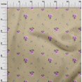 thumbnail image 3 of oneOone Cotton Poplin Twill Beige Fabric Floral Sewing Material Print Fabric By The Yard 56 Inch Wide, 3 of 4