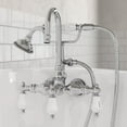 thumbnail image 4 of Water Creation 3.375" Center Wall Mount Solid Brass Tub Faucet in Chrome, 4 of 8