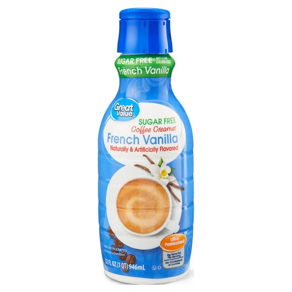 Great Value Sugar Free French Vanilla Coffee Creamer, 32 fl oz