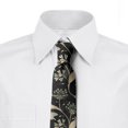 thumbnail image 3 of Necktie, Flowers Butterflies Drawing, 3.7", Dark Grey Champagne, by Ambesonne, 3 of 4