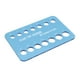 thumbnail image 2 of Medidor de punta de taco de billar, comprobador de tamaño de punta de taco, regalo, accesorio de billar práctico y resistente Azul claro, 2 of 9
