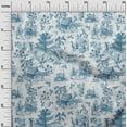 thumbnail image 3 of oneOone Cotton Poplin Medium Blue Fabric Asian Japanese Pattern Craft Projects Decor Fabric Printed By The Yard 42 Inch Wide, 3 of 4