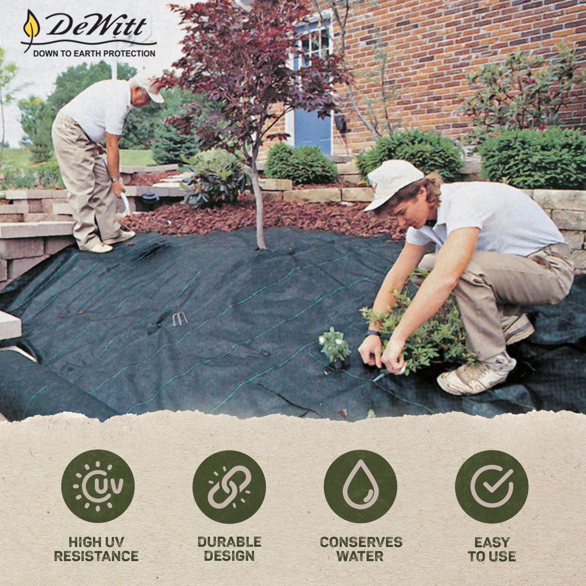 DeWitt Professional Max Weed Barrier Fabric 4.1 oz, Heavy-Duty Weed Control, 3 x 250 Feet