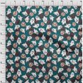 thumbnail image 3 of oneOone Cotton Jersey Dark Teal Green Fabric Halloween Sewing Craft Projects Fabric Prints By Yard 58 Inch Wide, 3 of 4