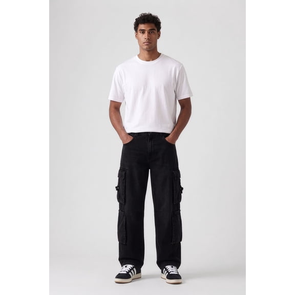 Banny Jeans Men's Regular Fit Jeans, Black, Size XL
