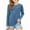 Blue, variant on Kids Girls Long Sleeve T Shirts Casual Lightweight Crewneck Pullover Tunic Tops Solid Color Loose Soft Tees Blouses 3-14 Years