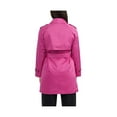 Ellen Tracy FUCHSIA Women's Coated Gab Trench with Polyfill Insulation
