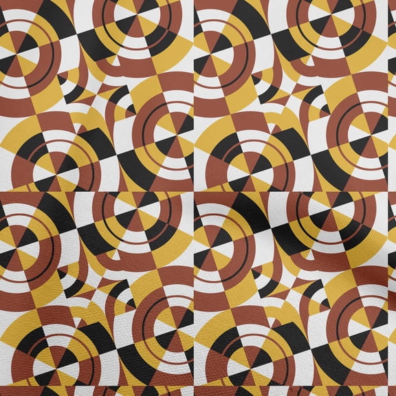oneOone Rayon Yellow Fabric Geometrical Craft Projects Decor Fabric Printed By The Yard 56 Inch Wide