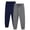 Drk Gry&Nvy Blue, variant on ANLIQI Men's Jogger Sleep Pants Cotton Pajama Bottoms Soft Lightweight Loungewear with Drawstring and Pockets 2 Pack(Heather Gray&Heather Blue,L)