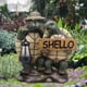 thumbnail image 1 of Estatua de tortugas de campo, jardín, césped, señal de bienvenida decorativa para exteriores, esculturas de jardín, estatuas, decoraciones para Patio Tortugas gemelas, 1 of 8