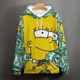 thumbnail image 4 of Simpsons Casual Pullover Hoodie Unisex Hooded Sweatshirt Novelty 3D Graphic Long Sleeve Sweater with Pocket 3XL, 4 of 8