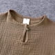 thumbnail image 5 of MYGBCPJS Conjunto de 2 piezas de ropa de lino y algodón sólido para niños y niñas, camiseta de manga corta + pantalones cortos de cintura elástica, 5 of 5